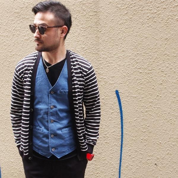 カーディガン メンズカーディガン ボーダー メンズボーダー コットンモダールカーディガン Buyee Buyee Japanese Proxy Service Buy From Japan Bot Online