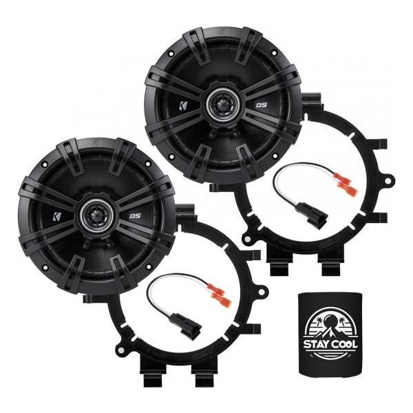 KICKER スピーカー 6.5インチ シボレー シルバラード 1999-2006 アップグレードキット - DSシリーズ ペア アダプターとハーネス付き 同軸