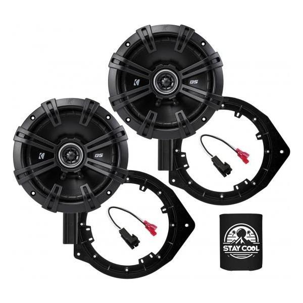 KICKER スピーカー 6.5インチ シボレー アバランチ 2007-2013 アップグレードキット - DSシリーズ ペア アダプターとハーネス付き 同軸 