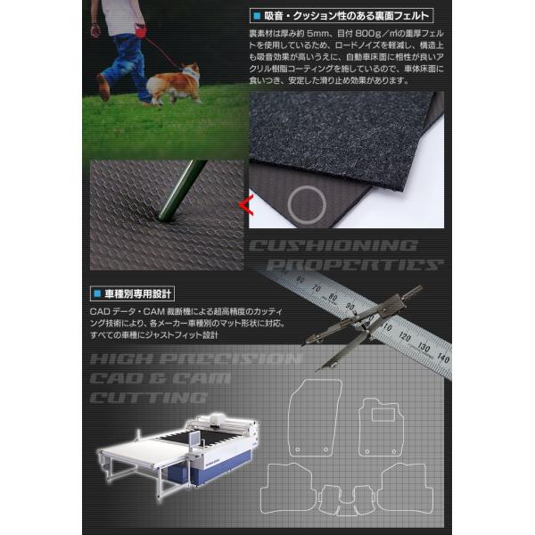 トヨタ 新型 ハイラックス GUN125 フロアマット ◇ カーボンファイバー 