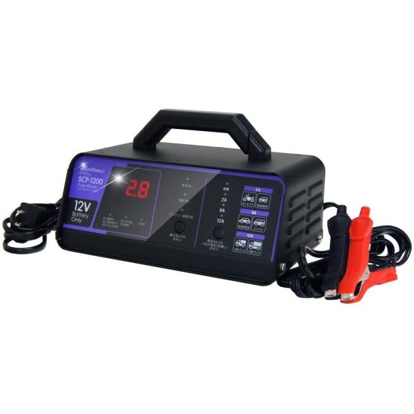 車 バイク 全自動 パルス バッテリー充電器 12V 12A 正式PSE取得