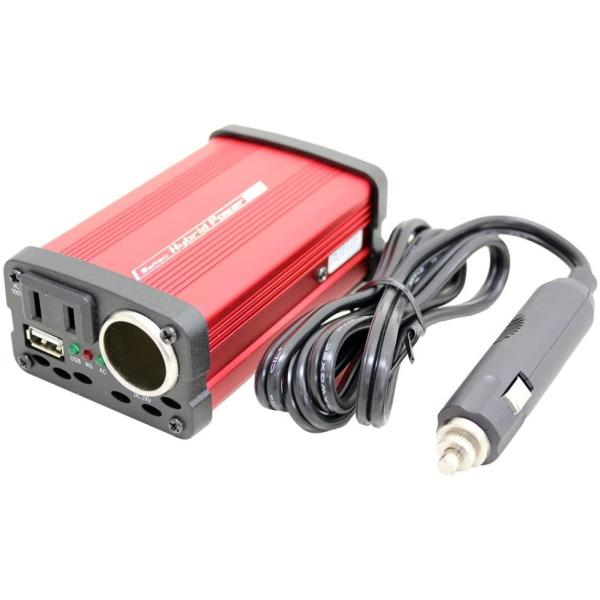 USB コンセント タップ 車 24V コンセント1口 80W USB1口 2.4A DC12V 1口 5A 静音タイプ 大自工業　SIV81