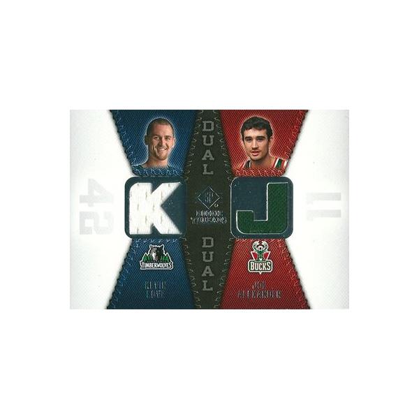 ケビン ラブ / ジョー アレキサンダー NBAカード 2008/09 SP Rookie Threads Rookie Threads Dual / Kevin Love / Joe Alexander