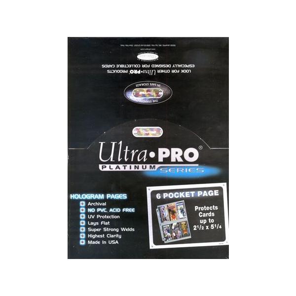 �E���g���v�� Ultra Pro 6�|�P�b�g �V�[�g #81420 | 6-Pocket Platinum Page with 2-1/2" X 5-1/4" Pockets
