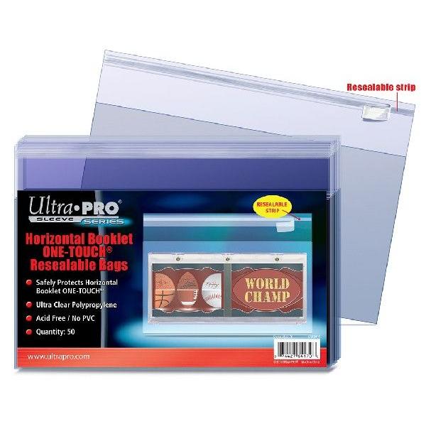 �E���g���v�� Ultra Pro �����^�b�`�}�O�l�b�g�J�[�h�z���_�[ �V�[���t�N���A�p�b�N 50������ / Horizontal Booklet One-Touch Resealable Bags (#84170)