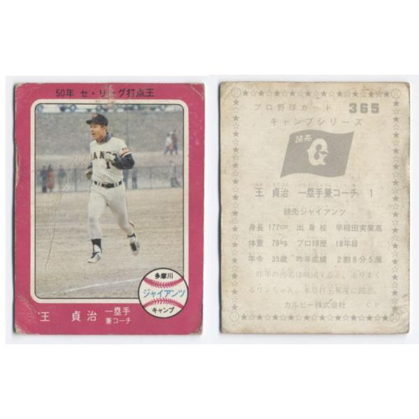1977年　カルビー株式会社　プロ野球カード　王貞治 カルビープロ野球カード1977年版NO.21読売ジャイアンツ王貞治