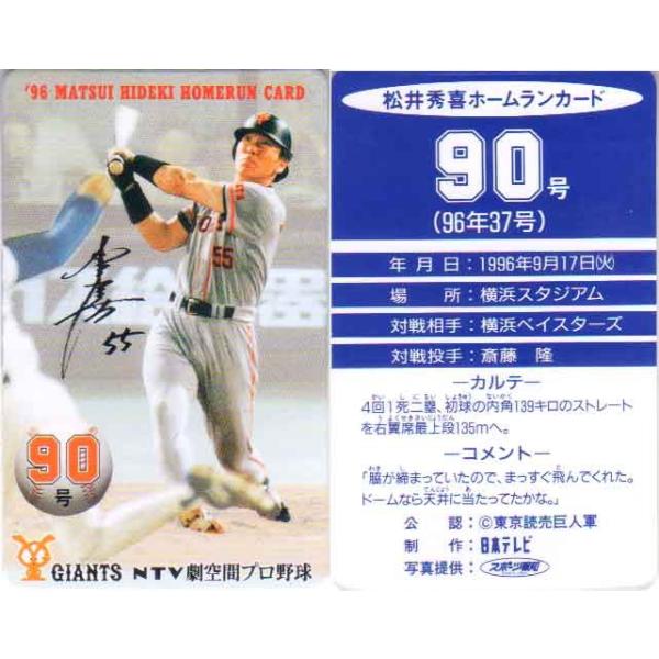 【野球】松井秀喜　日本&メジャー　ベースボール　ホームランカード　まとめ売り シリーズ 幻のトレカ⑧「松井秀喜 ホームランカード」【コラム