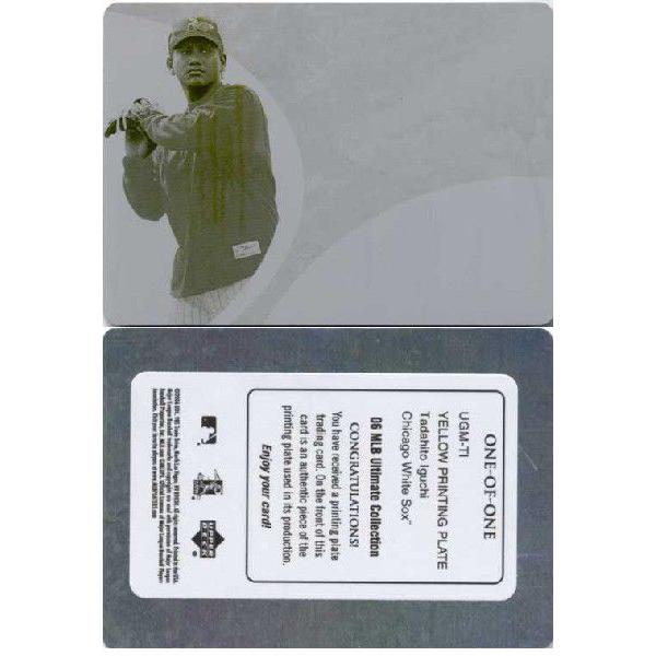【1 of 1】井口資仁 2006 Upper Deck Ultimate Collection Yellow Printing Plate Card Tadahito Iguchi