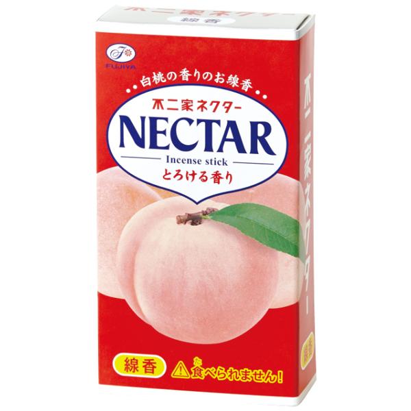 ロングセラーブランド「不二家ネクター」とコラボしたお線香です。缶のイメージを再現するためパッケージにメタリックの紙を使用しています。白桃の甘くやさしい香りが広がります。お部屋のインセンスとしても最適。煙少香です。※本品は食べ物ではありません...