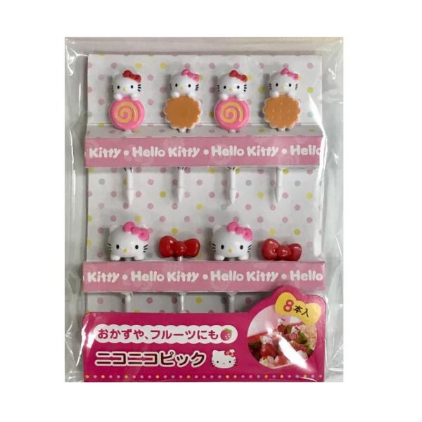 ニコニコピック ハローキティ 8本入 ( お弁当 ピック キャラ弁 キティ