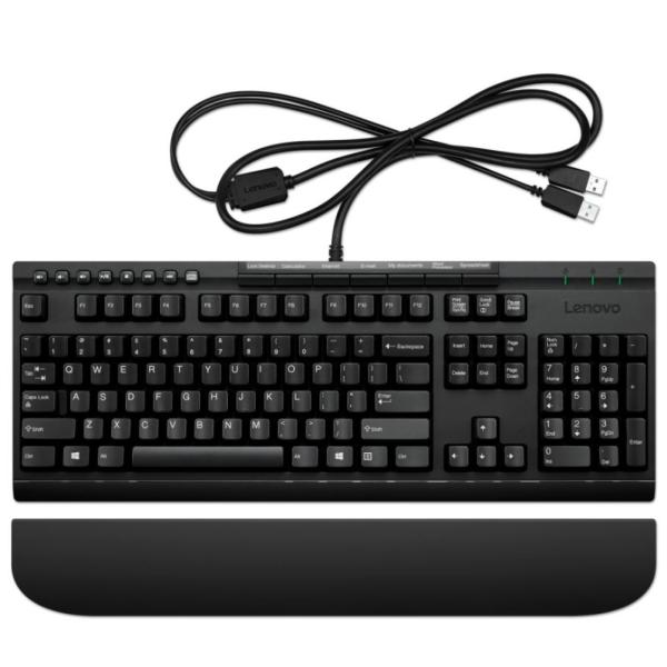 Lenovo レノボ エンハンスド パフォーマンス USB3.0 フルサイズキーボード Gen II 英語 4Y40T11813 パームレスト マルチメディアキー ホットキー プログラム可能
