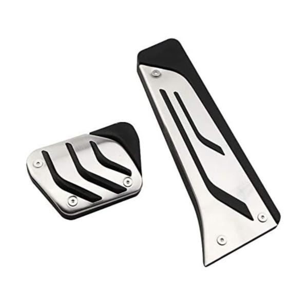BMW適合 アルミ製 ペダルカバー AT車用 アクセル ブレーキ 2点セット F20/F22/F30/F32/F10/F11/F25/F15など カバー アクセサリー 内装 パーツ カスタム