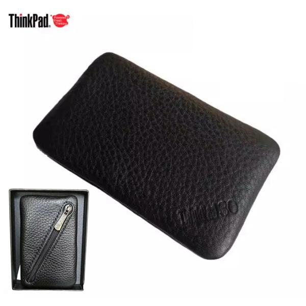 レノボ ThinkPad 30周年 小銭入れ 本革 牛革 コインケース ブラック 黒 純正 箱あり ファスナー メンズ 財布 ホルダー付き