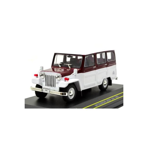 Jeep（ジープ） First43 1/43 三菱 1961 ホワイト/ワインレッド : カー