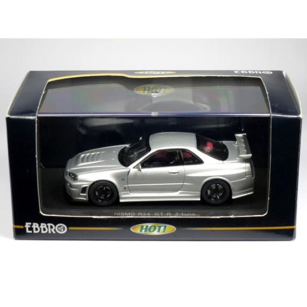 エブロ（絶版品）1/43ニスモR34GTーR Zーtune シルバー エブロ 【絶版品】エブロ 1/43 Nismo R34 GT-R Z-tune シルバー : カー