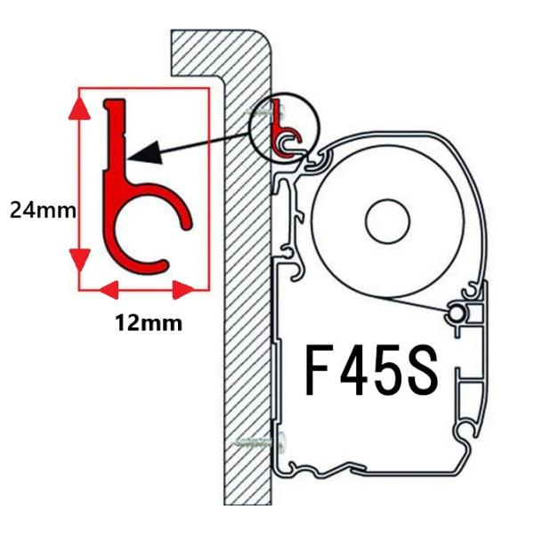 レール300　3.0ｍ取付用レール　FIAMMA　F45Sサイドオーニング用パーツ