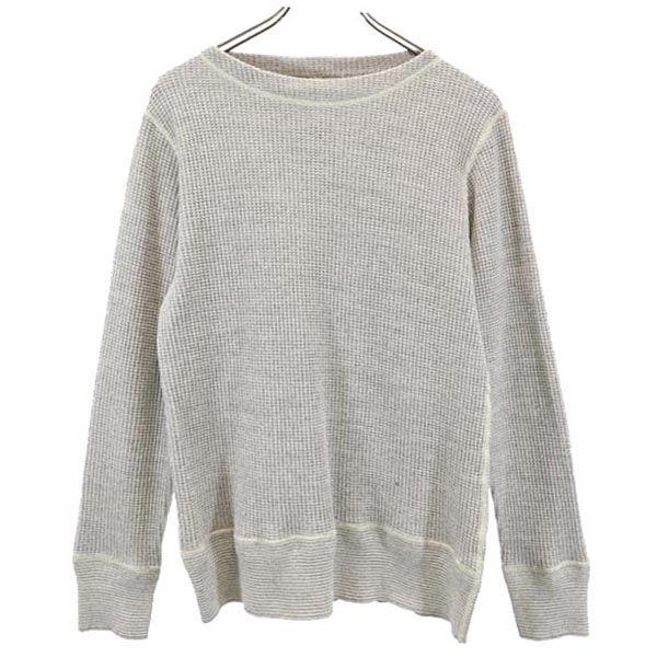 A VONTADE アボンタージ 日本製 長袖 セーター M グレー系 ニット メンズ 古着 中古