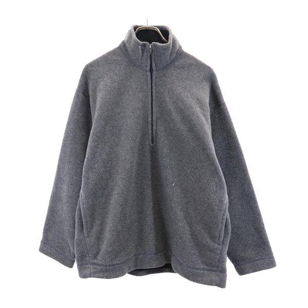 COMPOSIION USA製 ハーフジップ フリースジャケット L グレー プル