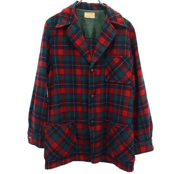 ペンドルトン 50s ヴィンテージ チェック柄 長袖 テーラードジャケット M PENDLETON メンズ PENDLETON（ペンドルトン） 50s ヴィンテージ チェック柄 長袖