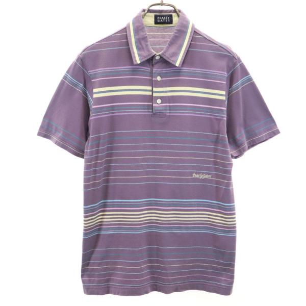 PEARLY GATES（パーリーゲイツ） ボーダー柄 ゴルフ 半袖 ポロシャツ 4