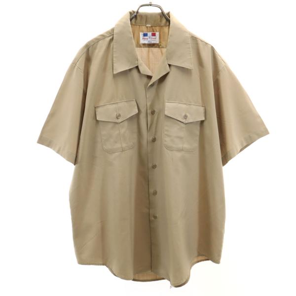 80~90s OLD JUNMEN 日本製 レーヨンシャツ ベージュ Flying Cross フライングクロス 70s 80s ヴィンテージ 半袖 オープン