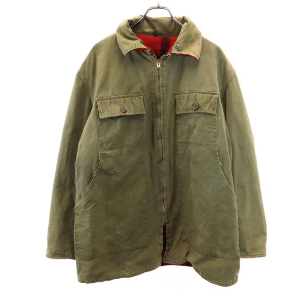 ファルコンブランド 50s 60s カナダ製 ヴィンテージ リバーシブル ハンティングジャケット オリーブ FALCON BRAND WOODS メンズ carmak-2nd_fre-95138