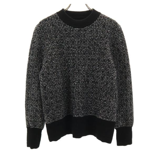 GIVENCHY ジバンシィ BM90H84Y9F 総ロゴ 長袖 セーター XS ブラック 他 ニット メンズ 古着 中古