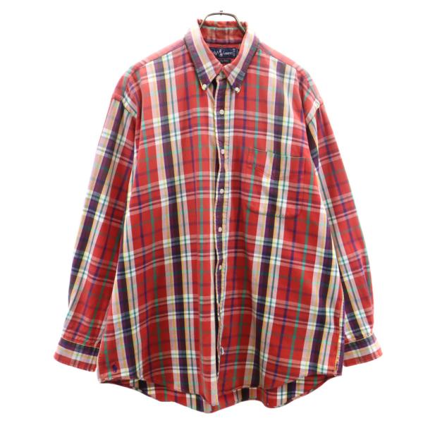 ラルフローレン　チェック柄　Lサイズ　オーバーサイズ　アメリカ古着　古着 RALPH LAUREN ラルフローレン 80s 90s オールド THE BIG SHIRT