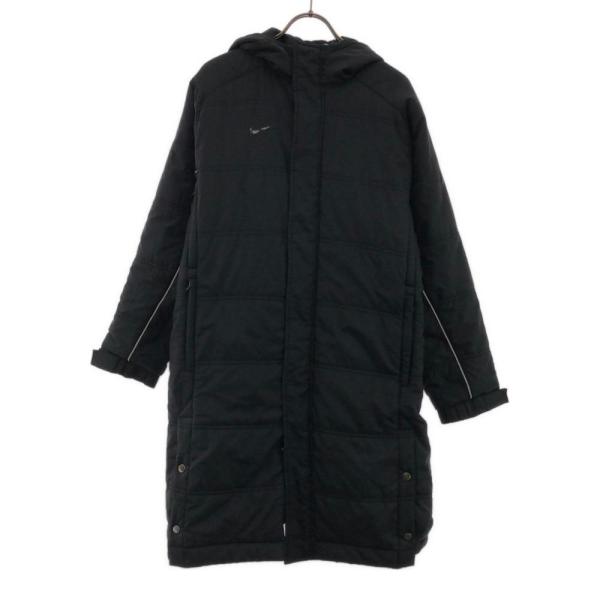 NIKE（ナイキ） ジップ 中綿 ベンチコート L ブラック メンズ 古着