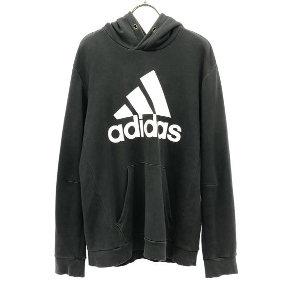 adidas（アディダス） ロゴプリント 長袖 スウェットパーカー O