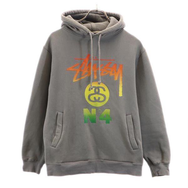ステューシー 長袖 スウェットパーカー S グレー系 STUSSY 裏起毛 メンズ STUSSY（ステューシー） 長袖 スウェットパーカー S グレー系 裏起毛