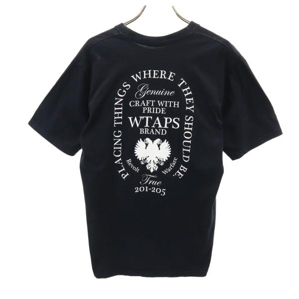 WTAPS ダブルタップス 日本製 バックプリント 半袖 Tシャツ 2 黒