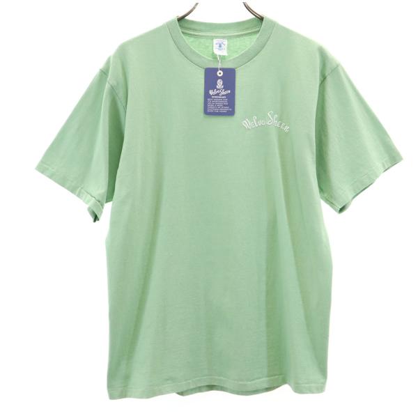 未使用 Velva Sheen ベルバシーン USA製 半袖 Tシャツ S ネフライト 無地 メンズ 古着 中古