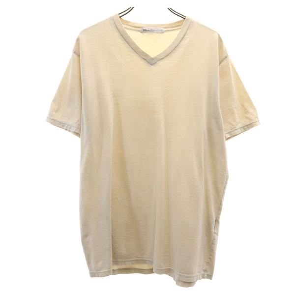Ron Herman ロンハーマン 日本製 半袖 Vネック Tシャツ M ベージュ メンズ 古着 中古