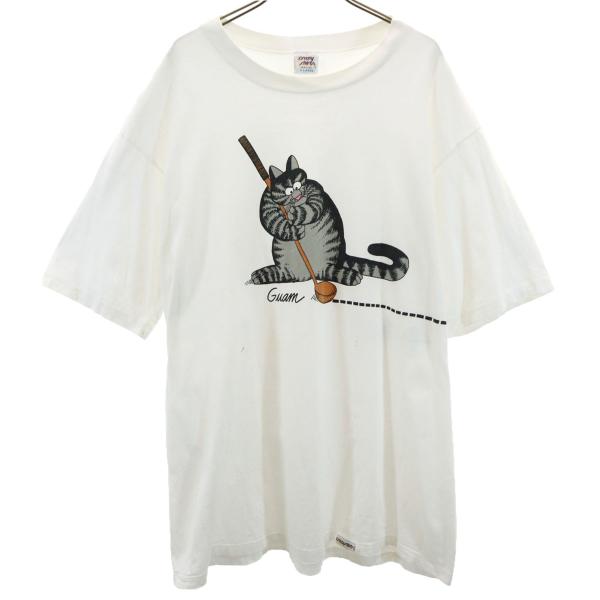 Crazy Shirt クレイジーシャツ 90s USA製 オールド 猫 半袖 Tシャツ XL
