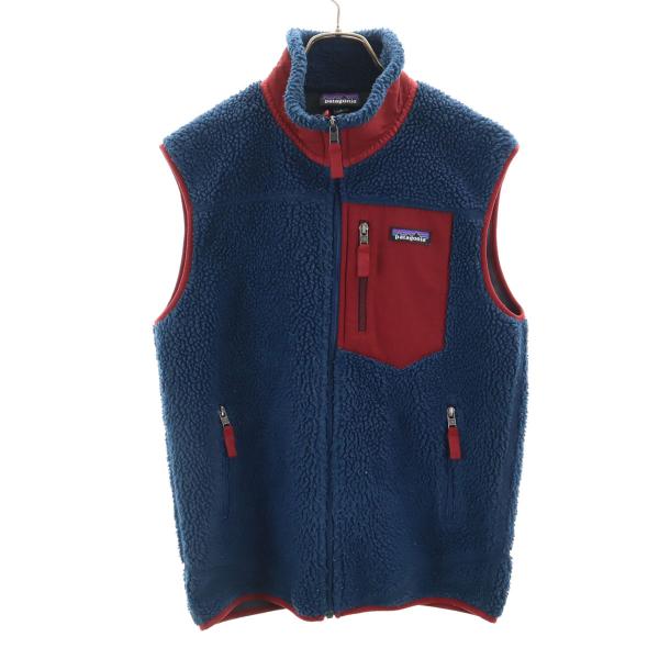 ⭐︎enne⭐︎patagonia フリースベスト S ネイビー/レッド carmak-2nd_jkt-18272