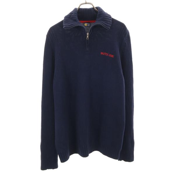 NAUTICA（ノーティカ） 長袖 ハーフジップ ニット L ネイビー セーター