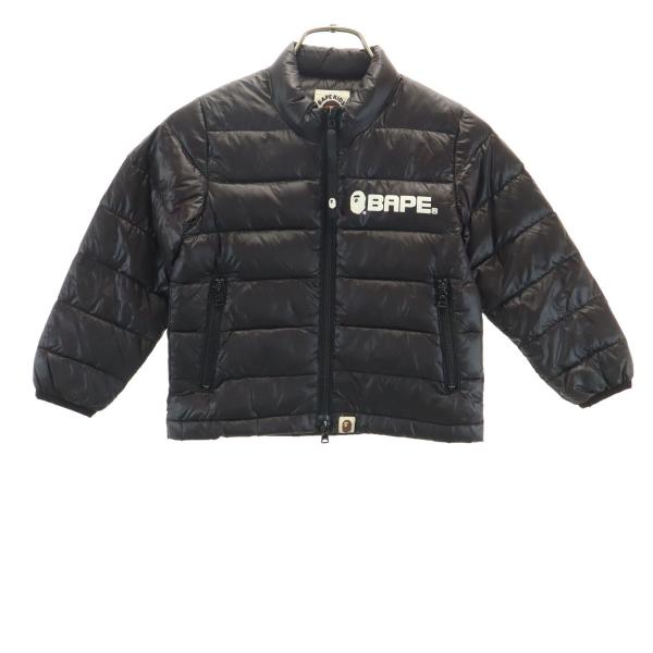 レア！Bape ベイプキッズ　中綿ジャケット BAPE KIDS ベイプキッズ ダウンジャケット 100 ブラック アベイシング