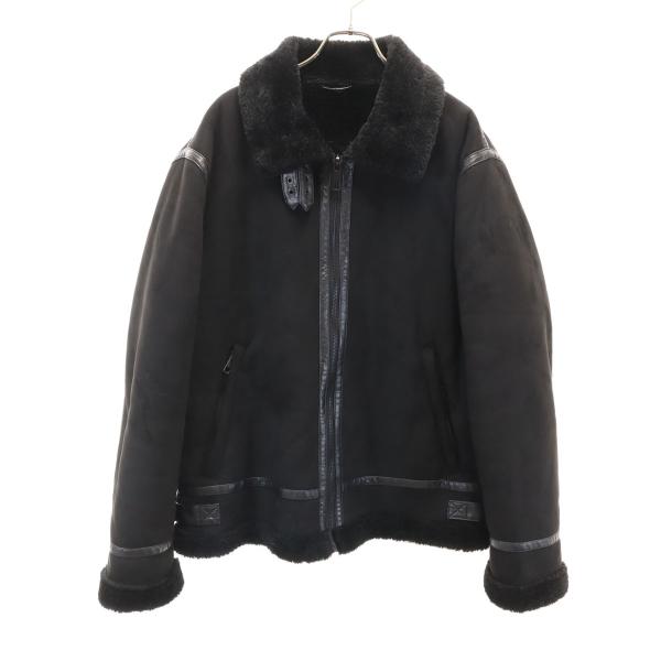 ZARA（ザラ） スエード ジャケット XL ブラック 裏ボア メンズ 古着