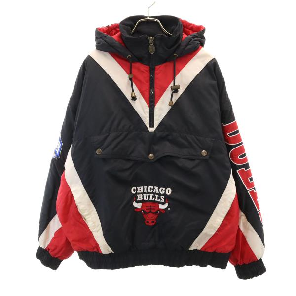 Lee SPORT リースポーツ 90s オールド ハーフジップ ナイロンジャケット L ブラック NBA シカゴブルズ プルオーバー メンズ Lee SPORT リースポーツ 90s オールド ハーフジップ ナイロン