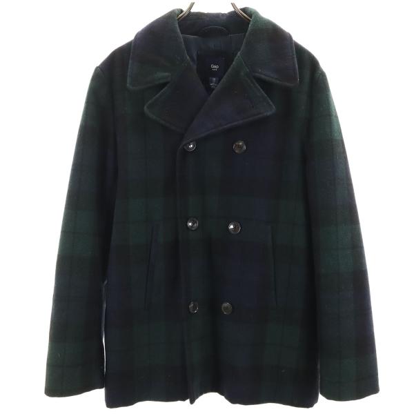 GAP（ギャップ） ブラックウォッチ チェック柄 ピーコート S 深緑 中綿