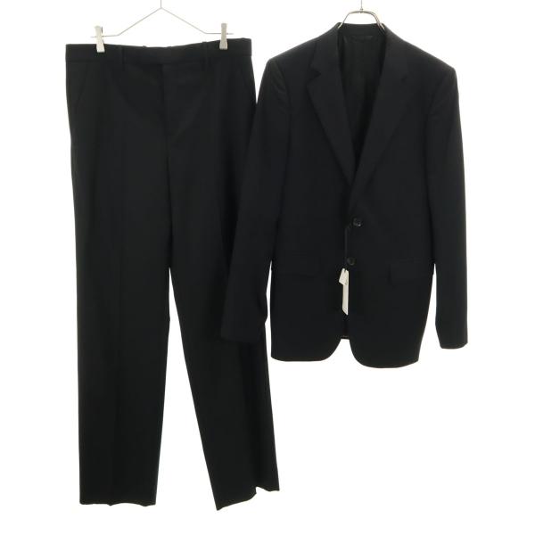 未使用 GUCCI グッチ ブルガリア製 ウール100％ スーツ 上下セットアップ ブラック系 タグ付き メンズ GUCCI（グッチ） 未使用 ブルガリア製 ウール100％ スーツ 上下