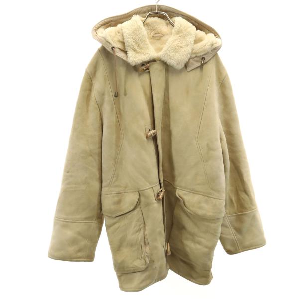古着 DOWN UNDER INTERNATIONAL ダウンアンダーインターナショナル 80s 90s オールド ムートンコート XL ベージュ メンズ DOWN UNDER INTERNATIONAL ダウンアンダーインターナショナル 80s 90s