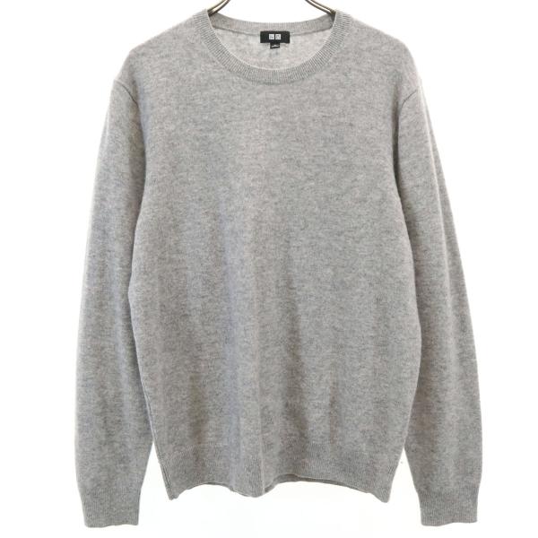 ユニクロ（UNIQLO） カシミヤ100％ 長袖 セーター M グレー ニット