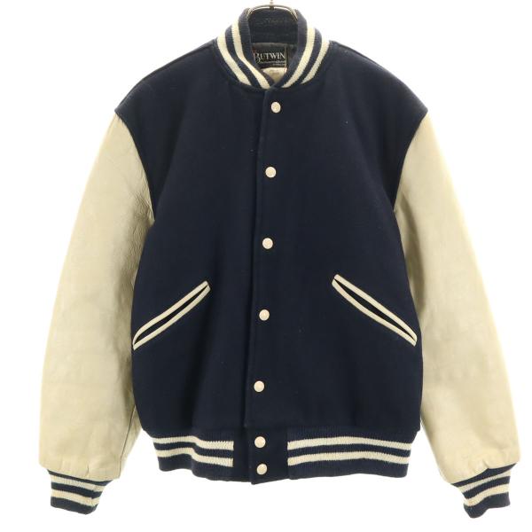 BUTWIN バドウィン 70s ヴィンテージ スタジャン 40 ネイビー系 袖