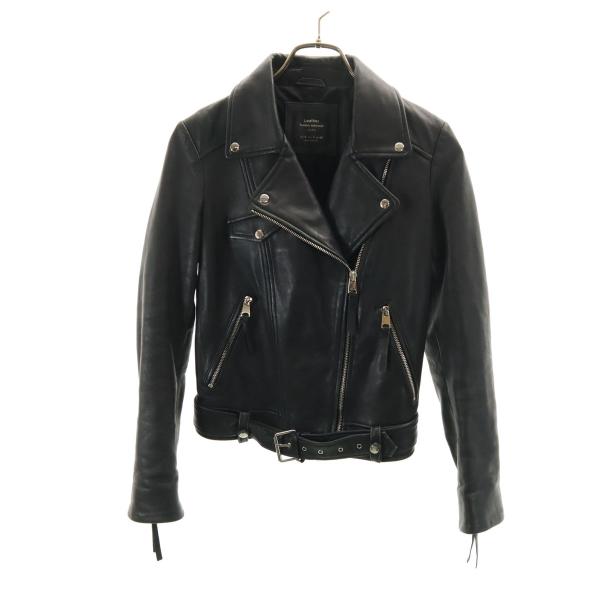 ZARA（ザラ） 羊革レザー ダブルライダースジャケット S ブラック