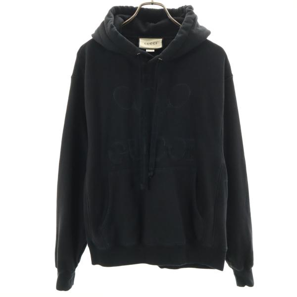 GUCCI グッチ イタリア製 長袖 スウェットパーカー XS ブラック 560502 メンズ 古着 中古