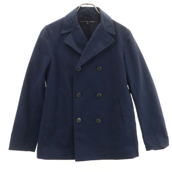 RALPH RL LAUREN ラルフアールエルローレン 日本製 ピーコート 9 ネイビー インパクト21 レディース 古着 中古