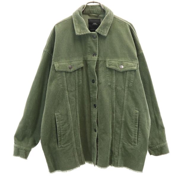 ZARA（ザラ） コーデュロイジャケット L カーキ レディース 古着 中古 