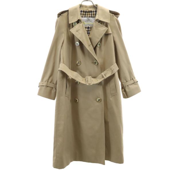 Aquascutum アクアスキュータム 70s 80s イングランド製 ヴィンテージ トレンチコート 8P ベージュ レディース 古着 中古
